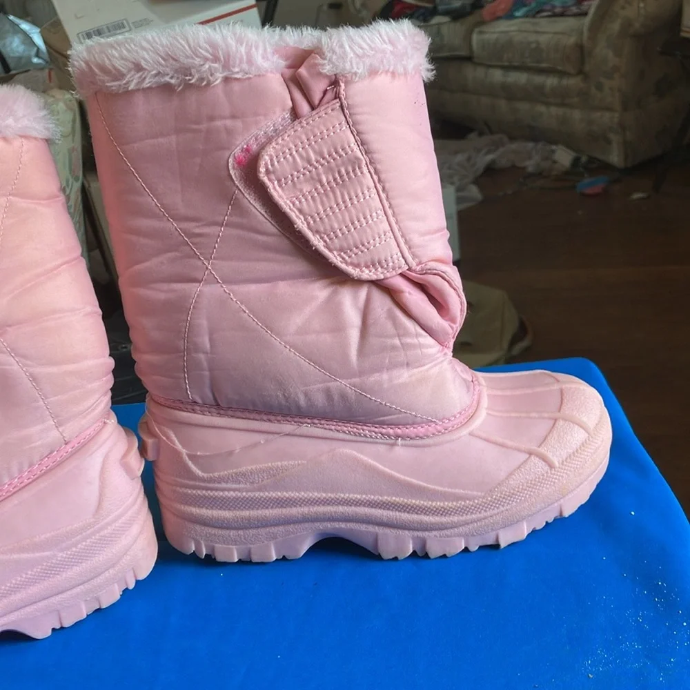 Pink Quilted Winter Boots 2
